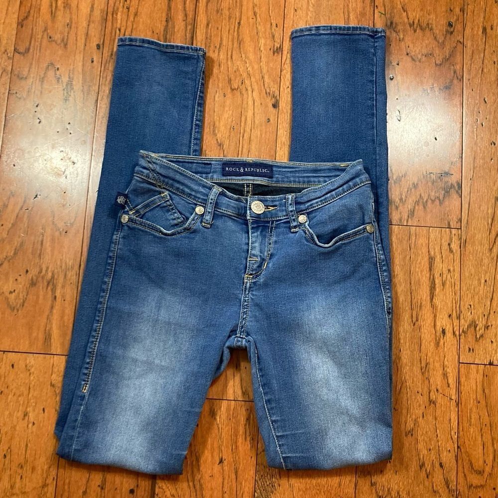 Rock And Republic Blue Denim Jeans, Size 2‎
